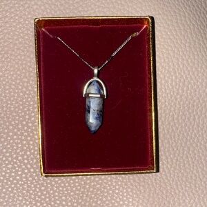 Blue Stone Pendant Necklace